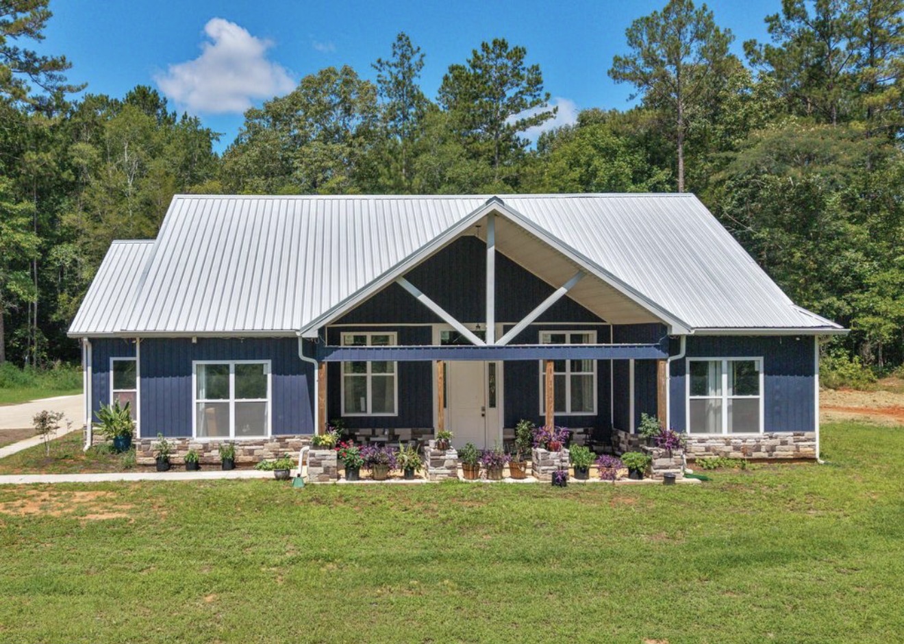 New construction home lawn