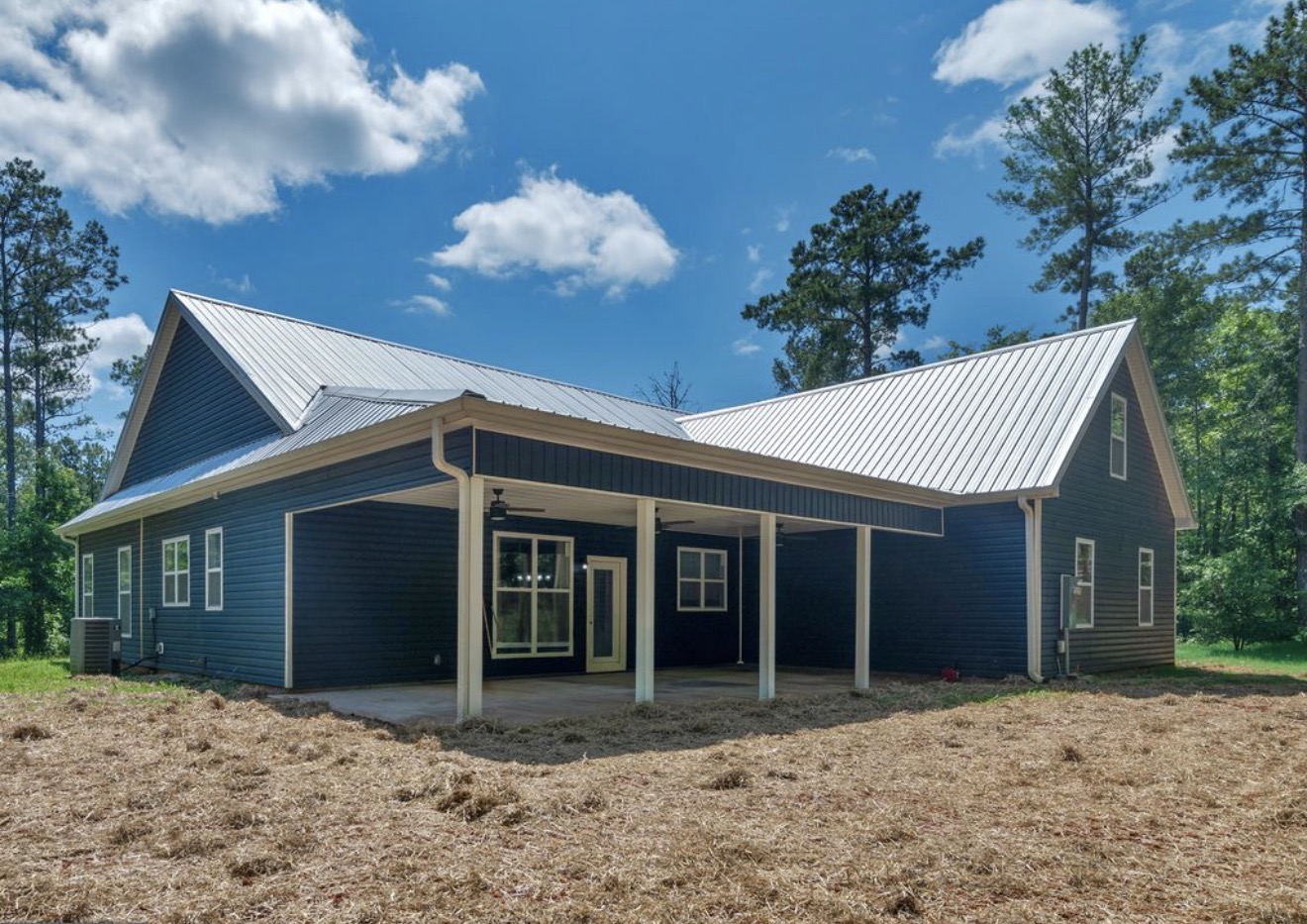 New construction home prepared for lawn establishment